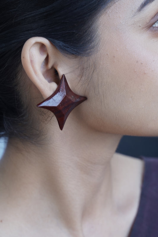 Divya Wooden Earrings