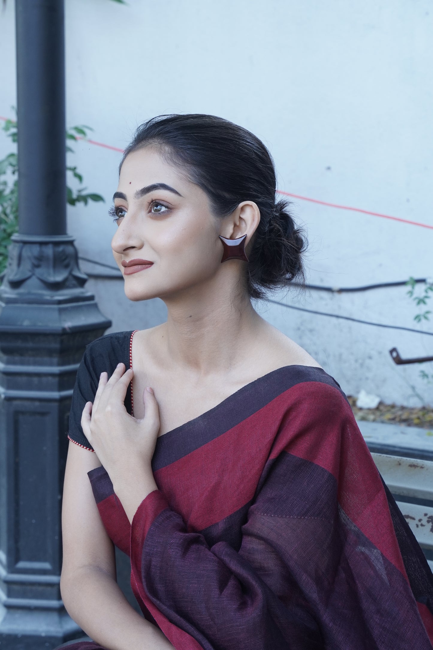 Divya Wooden Earrings
