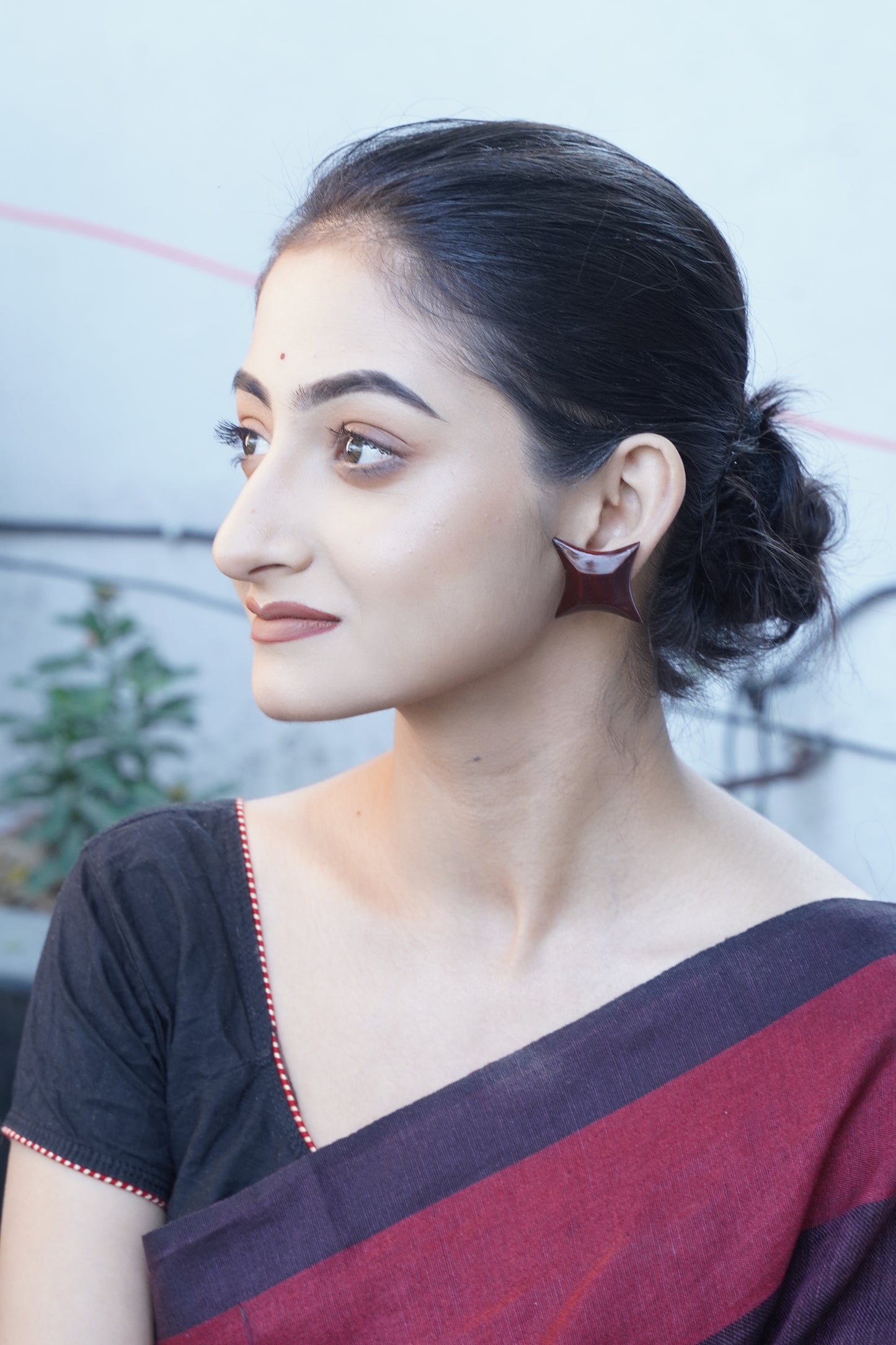 Divya Wooden Earrings