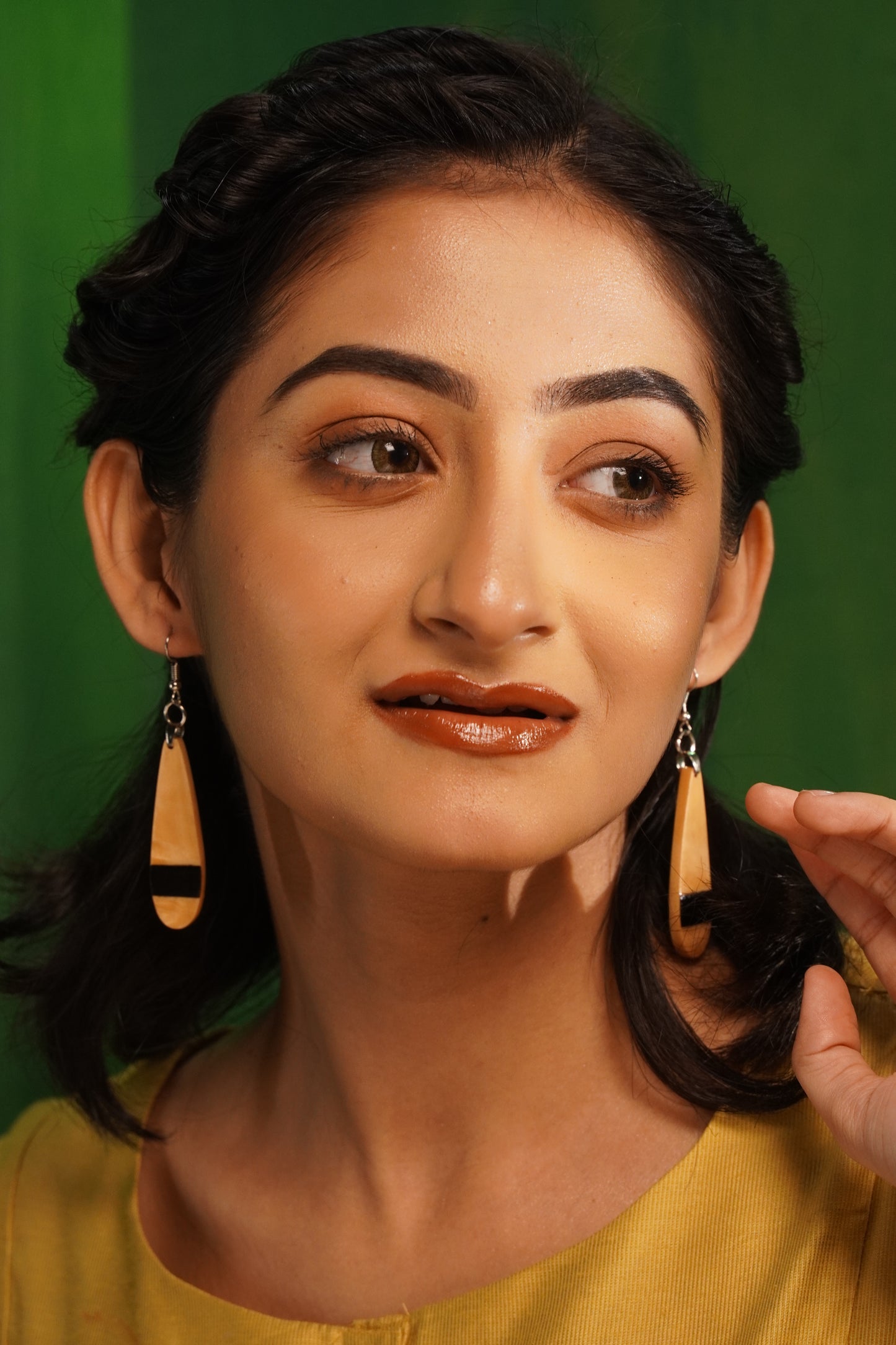 Kumkuma Wooden Earrings