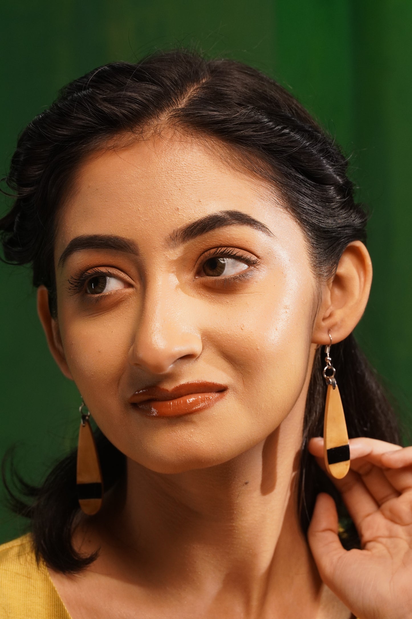 Kumkuma Wooden Earrings
