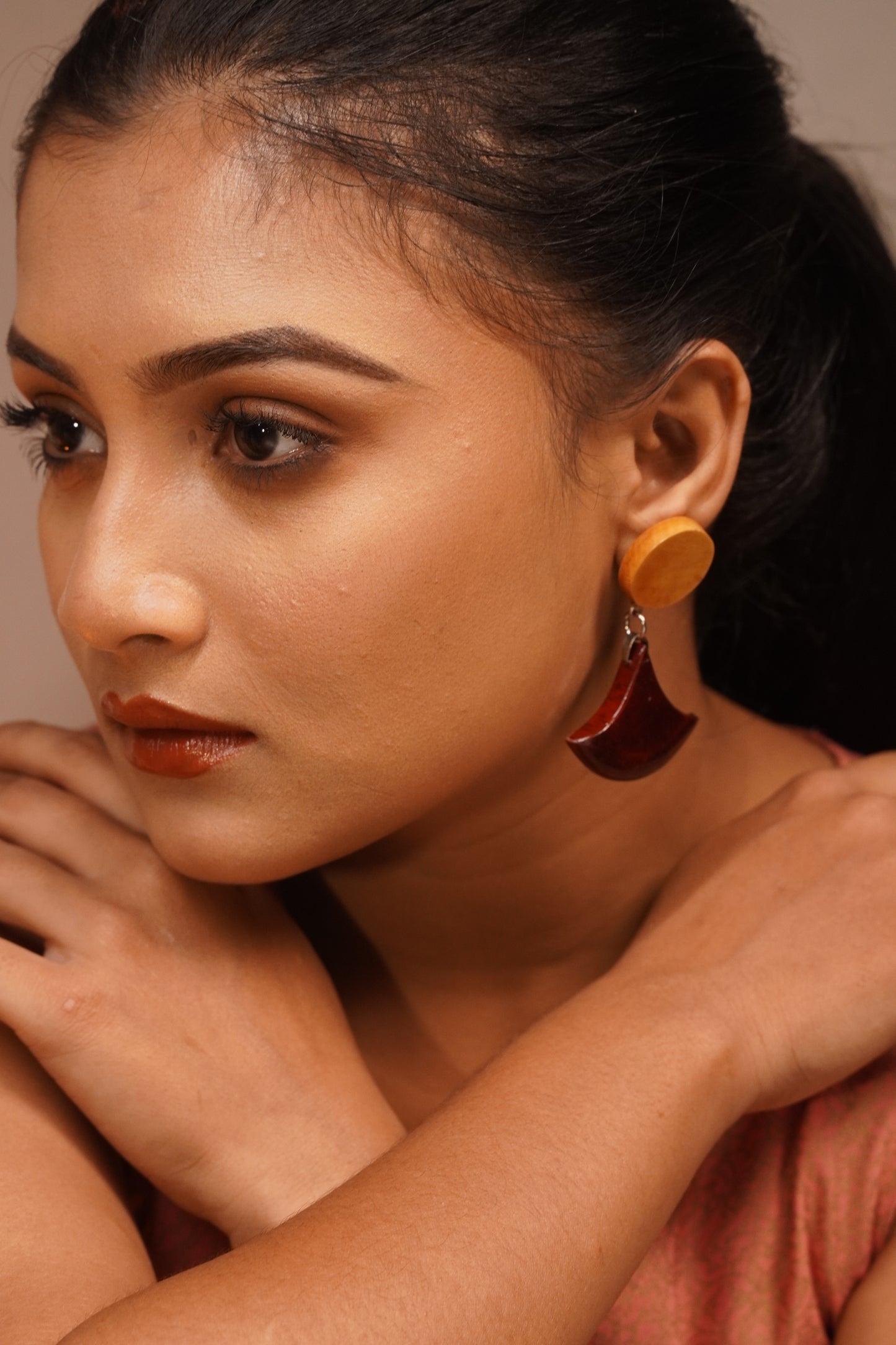Bharati Wooden Earrings