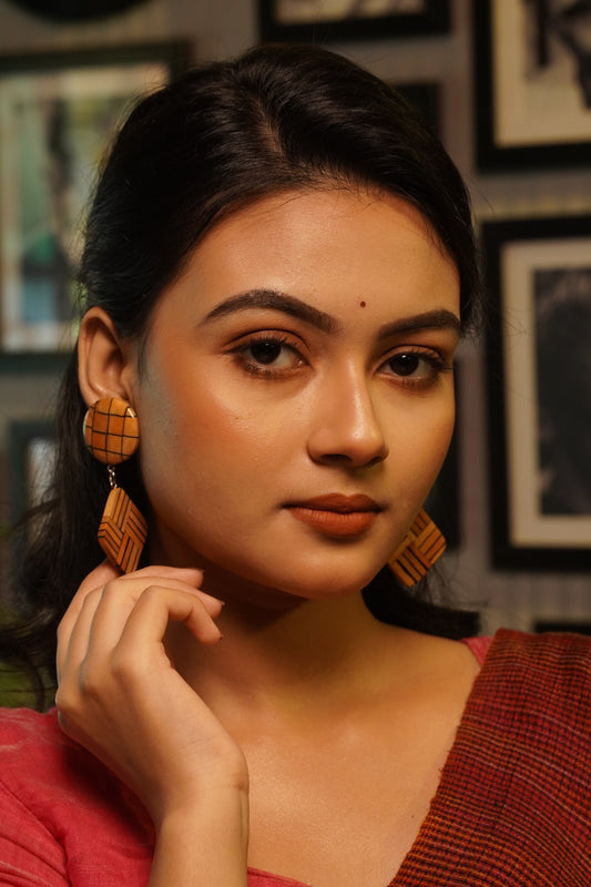 Ekakshi Wooden Earrings