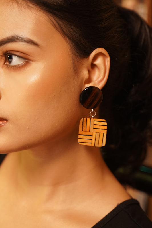 Bhuvana Wooden Earrings