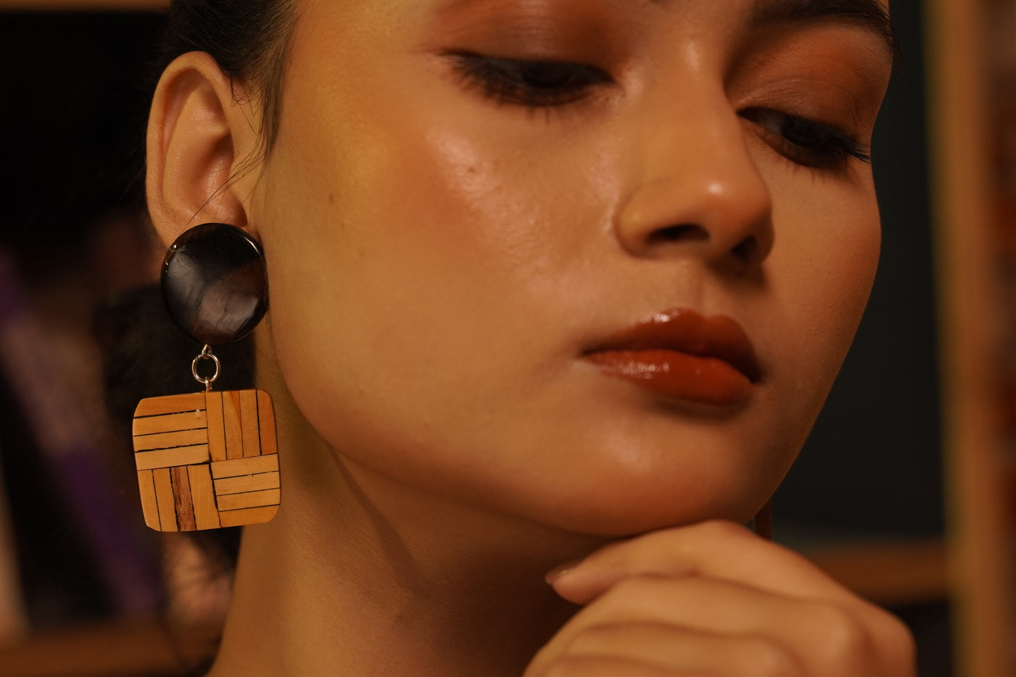 Bhuvana Wooden Earrings