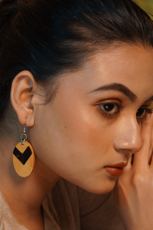Vrinda Wooden Earrings