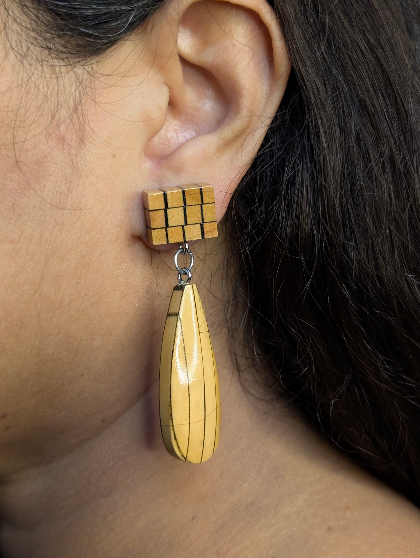 Kavya Wooden Earrings
