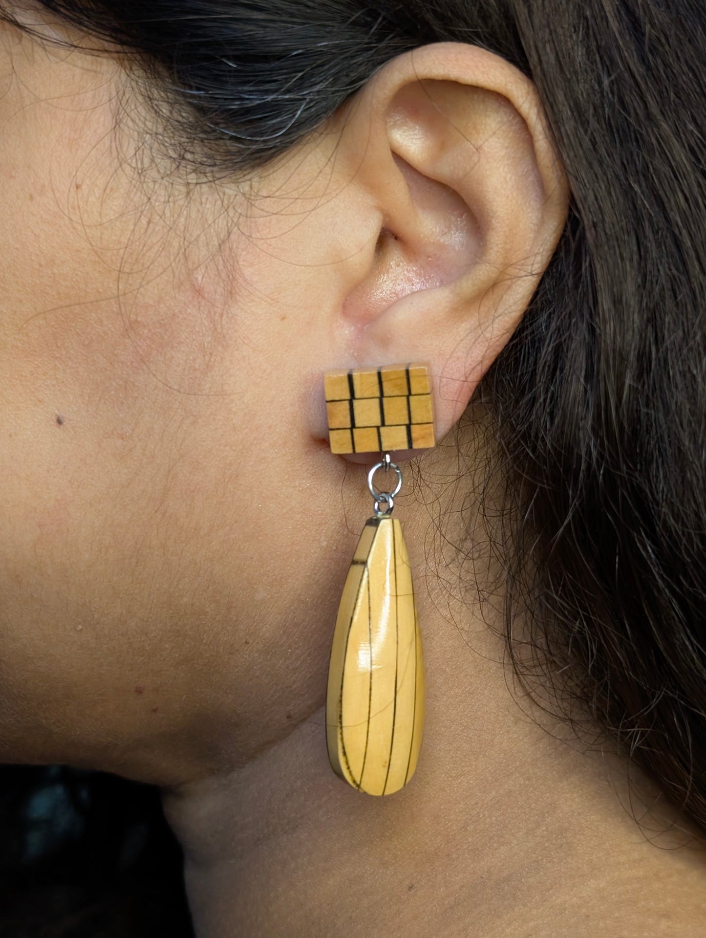Kavya Wooden Earrings