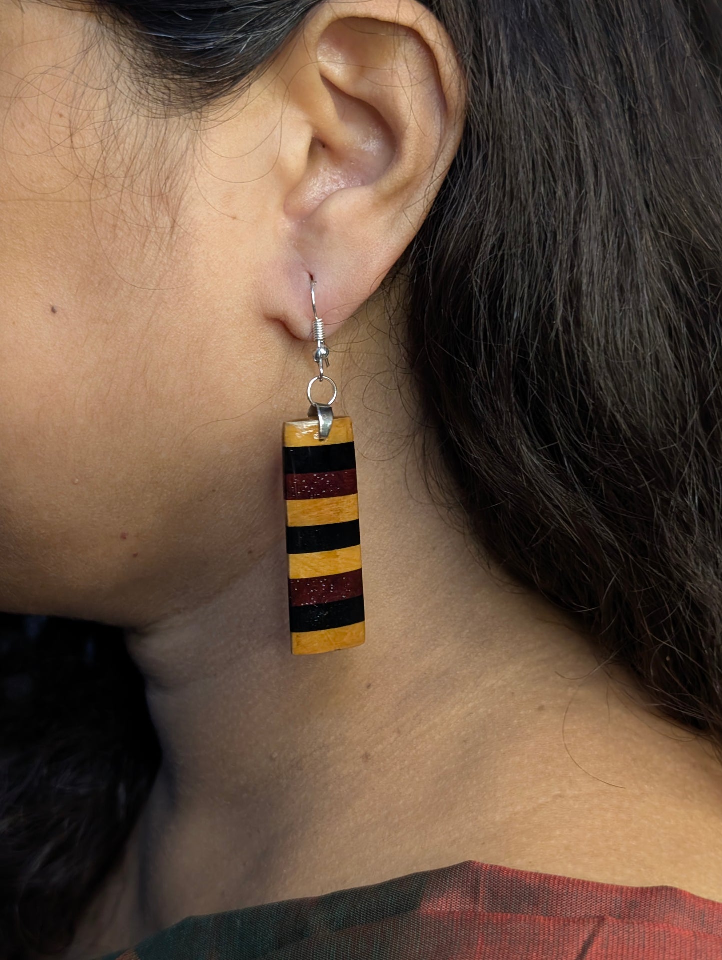 Bhavya Wooden Earrings