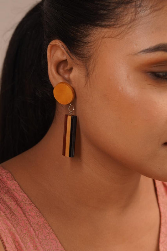 Siddhi Wooden Earrings