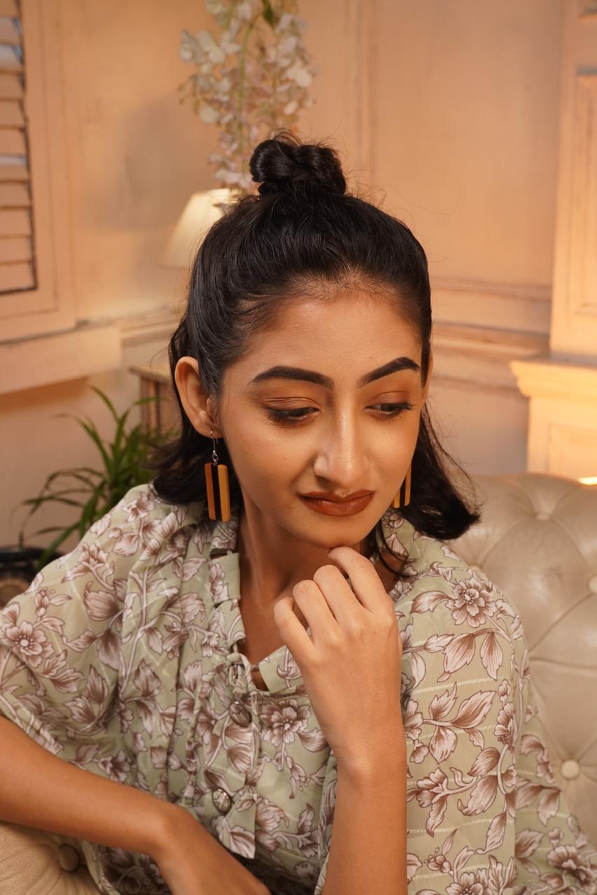 Rukmini Wooden Earrings